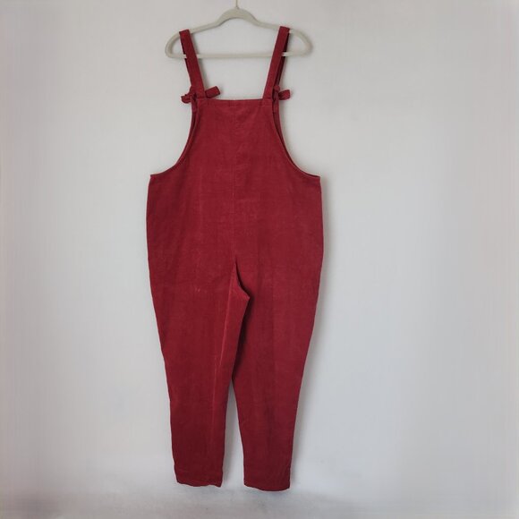 Lucy & Yak Original Corduroy Dungarees Overalls Organic Cotton Maroon - Picture 6 of 12